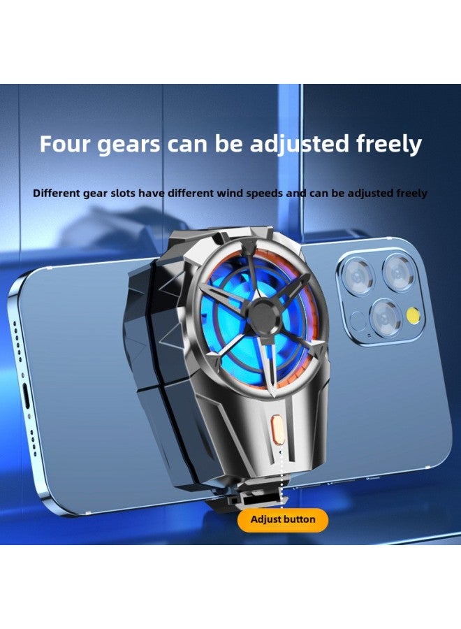 Loquat Charging 3rd Gear, X52 Mobile Phone Radiator Air-cooled Refrigeration Magnetic Suction Live Tablet Computer Cooling Back Clip Mute-Colour:【x52 Matte Black】 Air-cooled Plug-in - Image 5