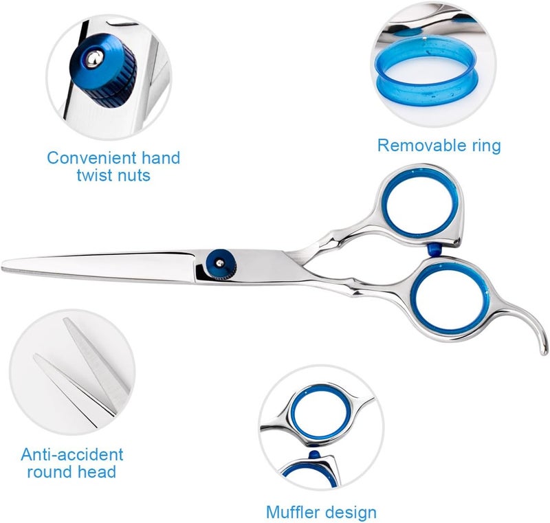 Himart Professional Home Hair Cutting Kit Home Haircutting Scissors Barber Salon Home Thinning Shears Kit with Comb and Case for Men Women - Image 2
