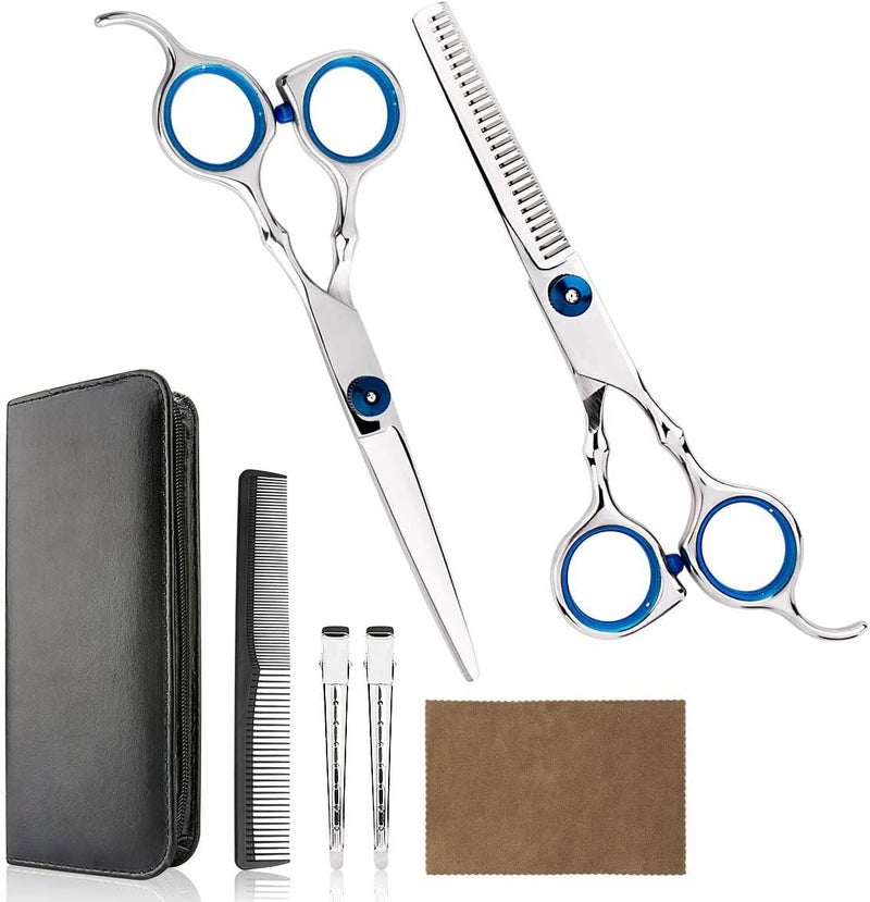 Himart Professional Home Hair Cutting Kit Home Haircutting Scissors Barber Salon Home Thinning Shears Kit with Comb and Case for Men Women - Image 1