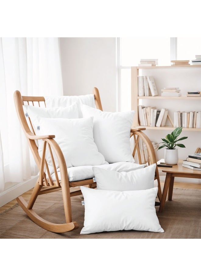 Rest Bedding Throw Pillows Insert Cushion Filler Outer Cover Non Woven Hollowfiber Filling 275 Gm Ultra Soft Fiber Size 30X30Cm , 12X12Inch Cushion Inserts Home Decor White (Pack Of 1)  - Image 2