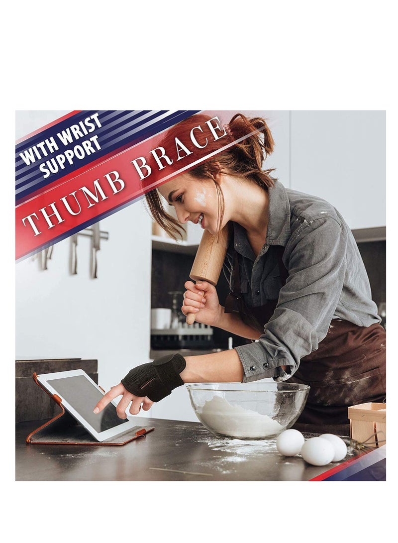 Barakah Reversible Thumb & Wrist Stabilizer Splint for BlackBerry Thumb, Trigger Finger, Pain Relief, Arthritis, Tendonitis, Sprained, Carpal Tunnel, Stable, Lightweight, Breathable - Image 2