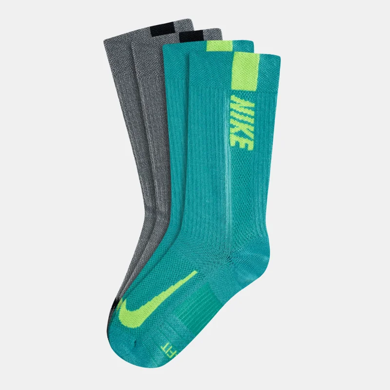 Nike Multiplier Running Crew Socks (2 Pairs)