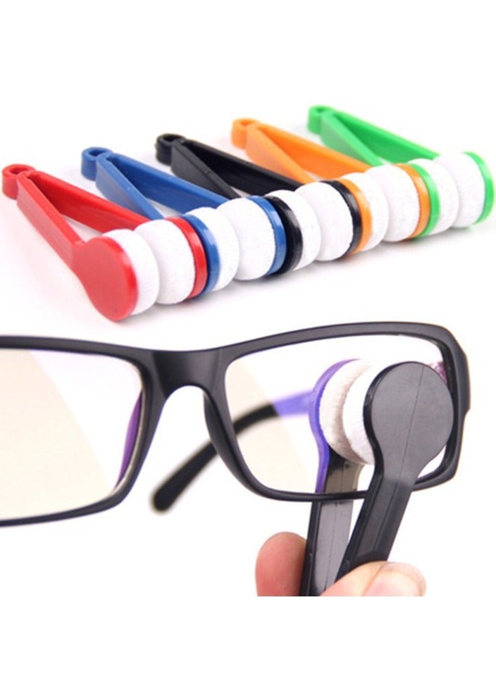 دارك هورس مجموعة من 5 قطع من منظف النظارات الشمسية المصنوع من الألياف الدقيقة، فرشاة ناعمة، أدوات تنظيف، منظف نظارات صغير من الألياف الدقيقة، مشابك تنظيف، ألوان عشوائية - Image 1