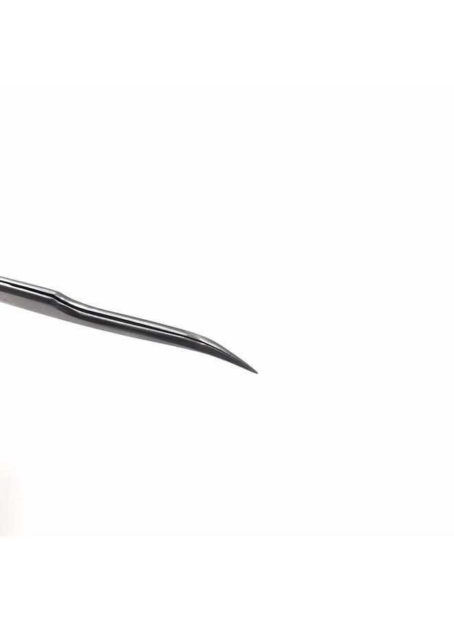 Tool Alement Canadian Stainless Steel 13cm Semi Curve Eyelash Tweezers M-PK14-8005 - Image 3