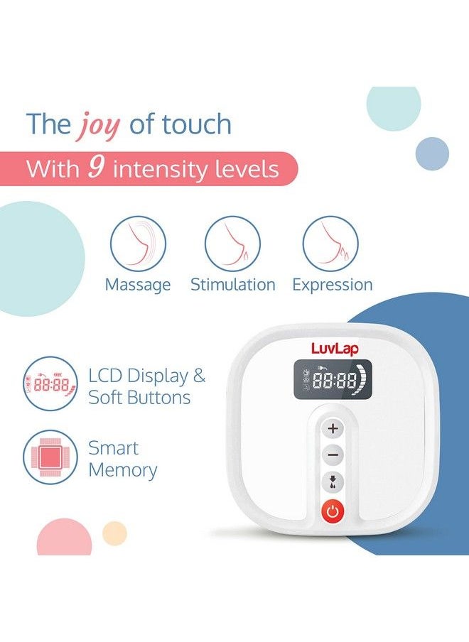 Luvlap - Convertible Electric Breast Pump With 3 Phase Pumping Convertible To Manual Breast Pump 2Pcs Breast Pads Free Soft & Gentle Bpa Free Run On Direct Power No Battery One Year Warranty - Image 1