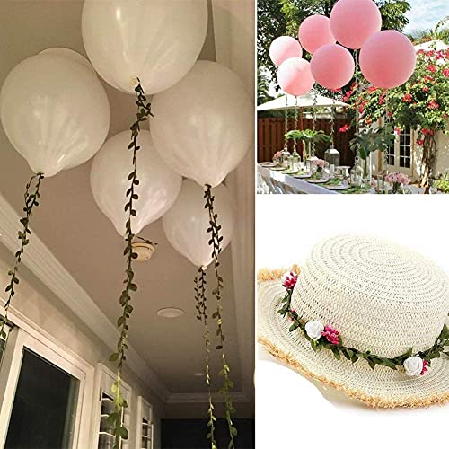 Inralimot 65 Ft Artificial Vines,Artificial Eucalyptus Leaf Garland Fake Hanging Plants Leaves Wreath Foliage Green Leaves Ribbon Decorative Wreath Accessory Wedding Wall Crafts Party Décor cottagecore - Image 4