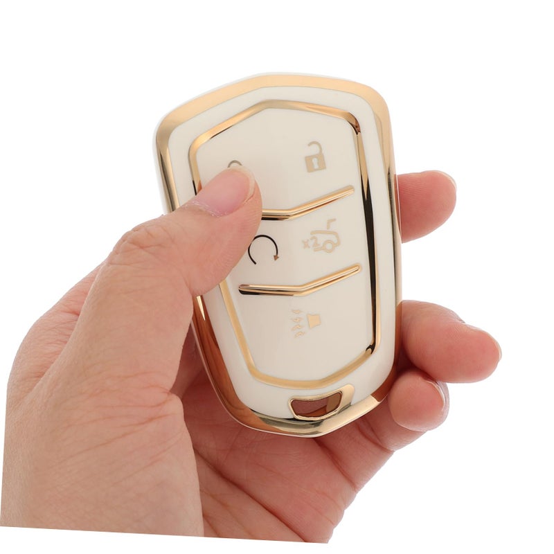 Gold Trim Key Fob Cover Protective Case for Keyless Entry Remote Car Key Holder - Image 5