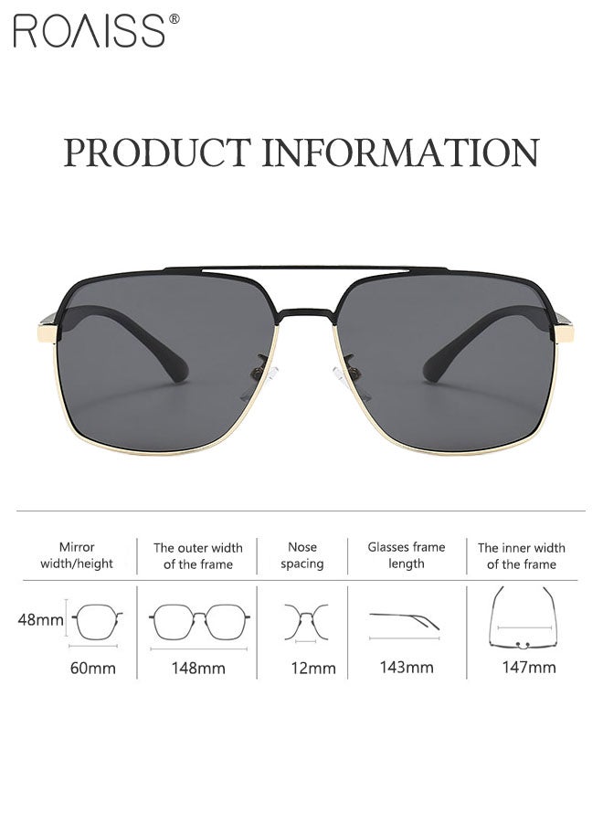 رويس نظارة أفياتور شمسية مستقطبة للقيادة للرجال، نظارة الشمس الواقية من الأشعة فوق البنفسجية 400، ظلال شمس مضادة للوهج عصرية للرجال للعب الجولف وصيد الأسماك والسفر، 60 ملم - Image 4