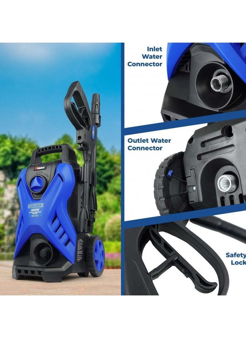 VTOOLS Vtools Pressure Washer 135 Bar 1650W  - Image 4