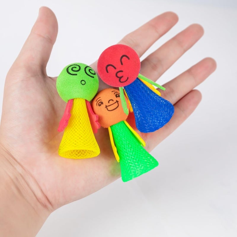 Nbguigdstr 48Pcs Jumping Spring Rockets Launchers Toys-Fidget Emoticon Popper Toy Bouncy For Kids Toddlers Party Favors Birthday Return Gifts Goodie Bags Pinata Stuffers Classroom Treasure Box Prizes Bulk - Image 3