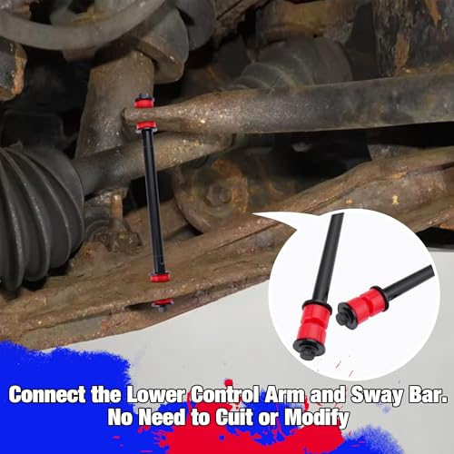 KSP PERFORMANCE KSP 4-6" Stabilizer Bar Link for Silverado Sierra 2500HD 3500HD, Adjustable Extended Suspension Sway Bar End Link fit Tahoe Avalanche 1500 Yukon Hummer, Aftermarket Sway Stabilizer Link Chassis Parts - Image 5