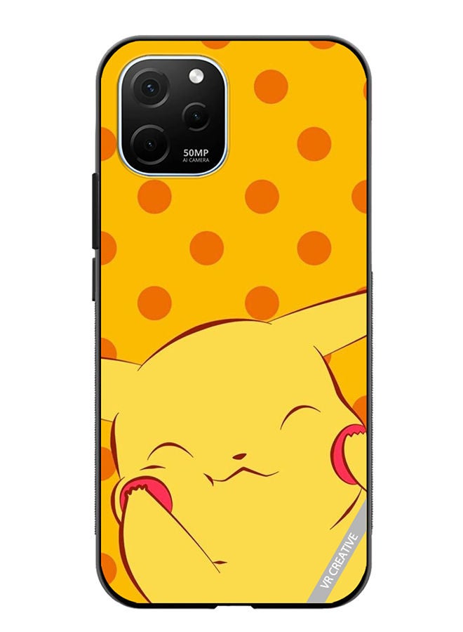 VR CREATIVE Protective Case Cover For Huawei Enjoy 50z Cheeky Pikachu Design Multicolour - Image 1