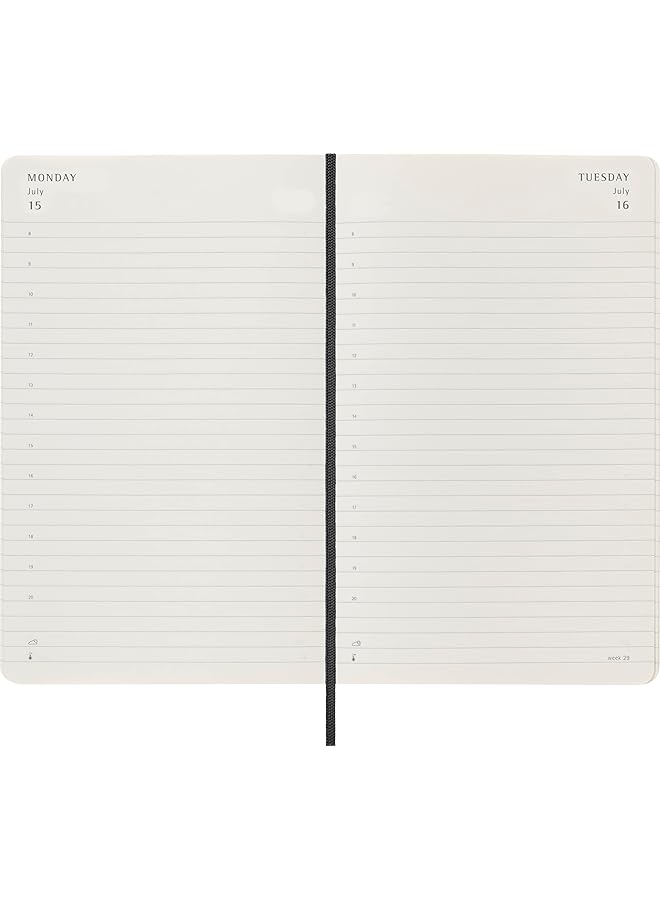 موليسكين مخطط يومي 2024، 12 شهرًا، غلاف أسود ناعم كبير، 5 × 8.25 - Image 4