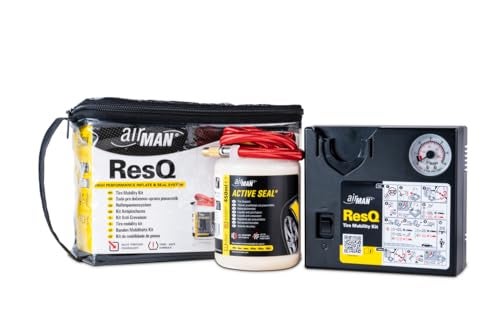 طقم إصلاح الإطارات AIRMAN ResQ 12V مع ضاغط هواء ومادة مانعة للتسرب قائمة على الماء