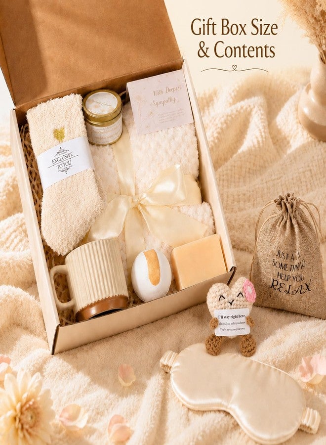 gisgfim 11Pcs Sympathy Gift Baskets for Women, Bereavement Grief Condolence Care Package for Loss of Loved One Hug in a Box with Emotional Support Crochet Doll, Thinking of You Gifts for Grieving Friends - Image 3