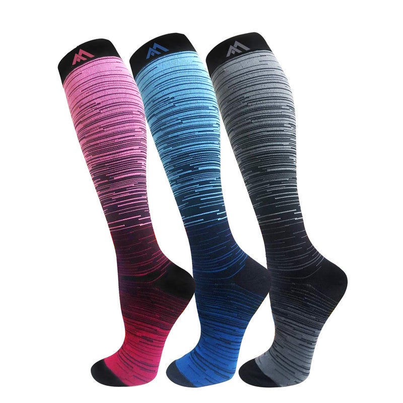 FuelMeFoot 3 Pack Copper Compression Socks - Compression Socks Women & Men Circulation - Best for Medical,Running,Athletic - Image 1