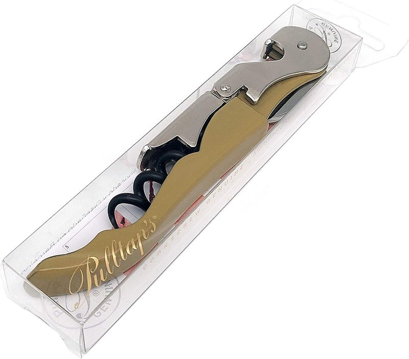 Pulltap's Genuine Classic 500 Waiter's Corkscrew – Double-Hinged Wine Key with Hinged Foil Cutter – Patented Design – Made in Spain – Olive Green (Verde Oliva) - Image 4