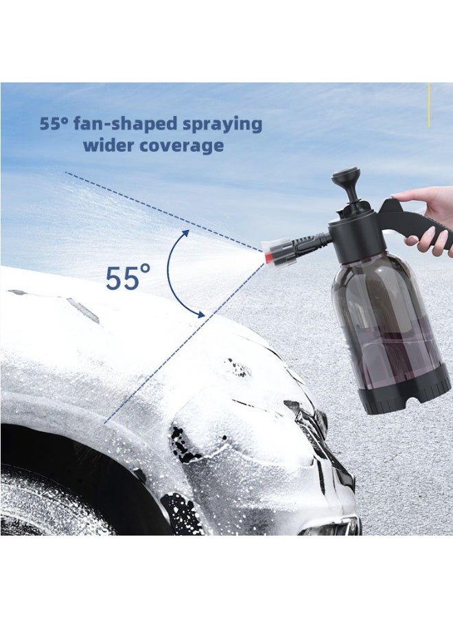 مرشّ يدوي بالضغط، سعة 2 لتر، زجاجة رش لغسيل السيارات، تتضمن فوهة بديلة لضمان تنظيف فعال وسهل. - Image 3