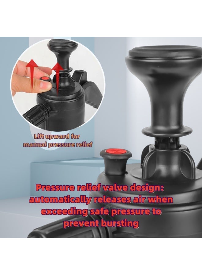 مرشّ يدوي بالضغط، سعة 2 لتر، زجاجة رش لغسيل السيارات، تتضمن فوهة بديلة لضمان تنظيف فعال وسهل. - Image 5