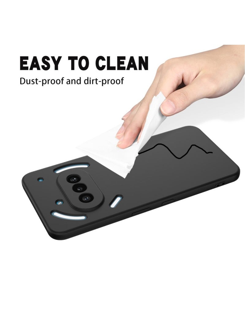 دبليو تيك غطاء حافظة سيليكون سائل ناعم بريميوم 5 جي 2025 - أسود - Image 2