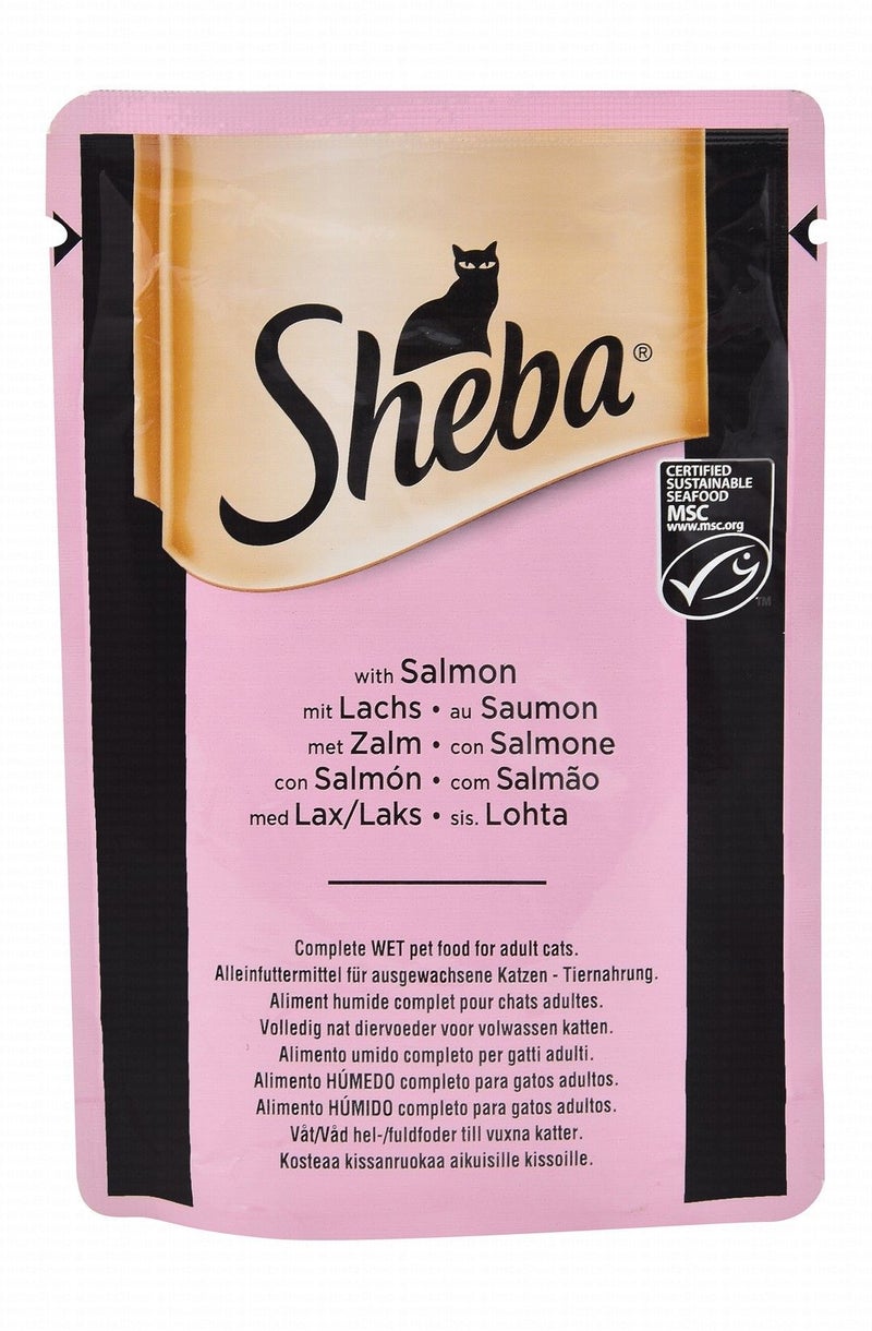 Sheba Wet Cat Food with Salmon for Adult Cats - 85 gr - Image 1