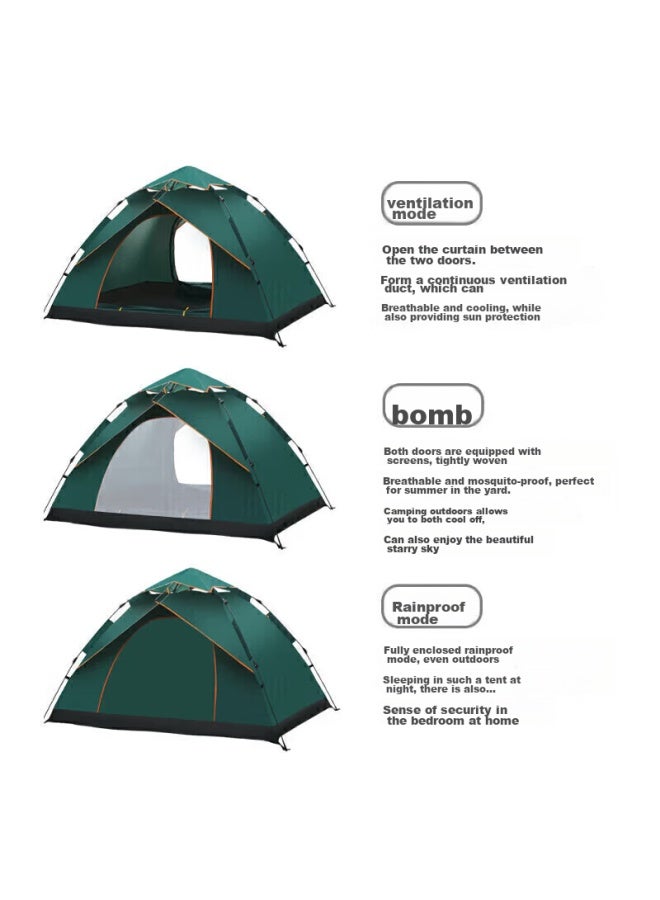Beijilang Fully Automatic Tent, Outdoor Rainproof Camping, Double-layer For Two People, No Assembly Required, 3-4 Person Outdoor Camping Tent Set - Image 2
