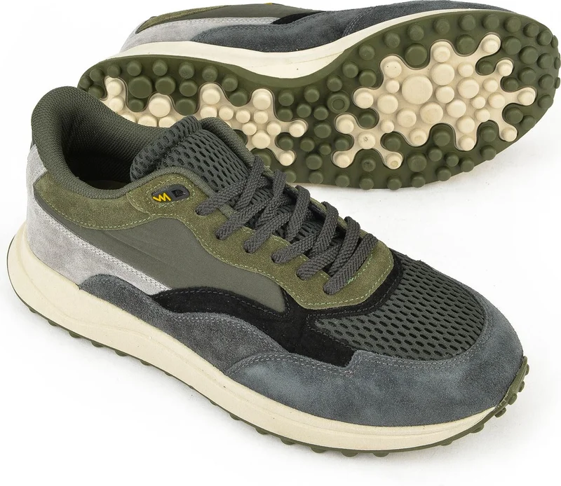 زيا , Men's Genuine Leather Sneaker 14150Z00111 Khaki