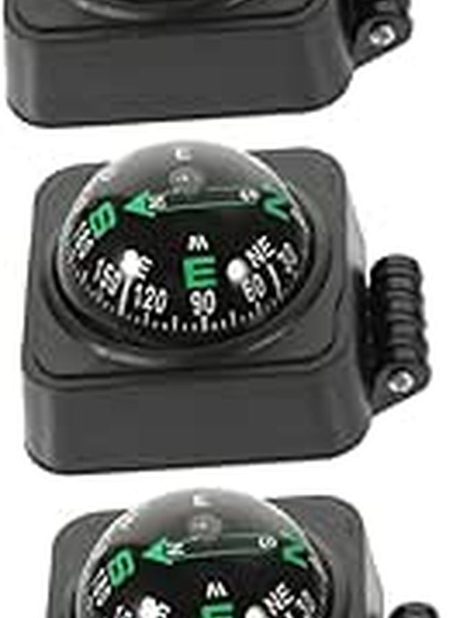 Adjustable 3pcs Car Dashboard Compass Ball Set High Precision Portable Auto Navigation Accessory - Image 1