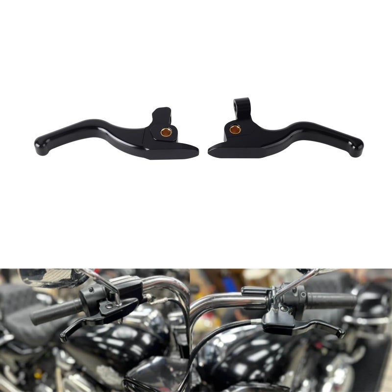 FVMOTO 3 Finger 59 CNC Shorty Hand Control Lever Kit Brake Clutch Levers Fit for Harley Touring Electra Glide Road Street Glide Road King Tri Glide CVOSE 20172020 - Image 2