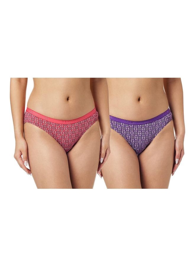 JOCKEY - Jockey 1525 Women Medium Coverage Super Combed Cotton Mid Waist Bikini with Exposed Waistband and StayFresh Treatment Pack of 2 - Image 1