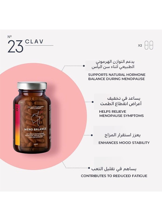 CLAV-الصحة مينو بالانس – توازن الهرمونات للنساء ,120 كبسولة - Image 2