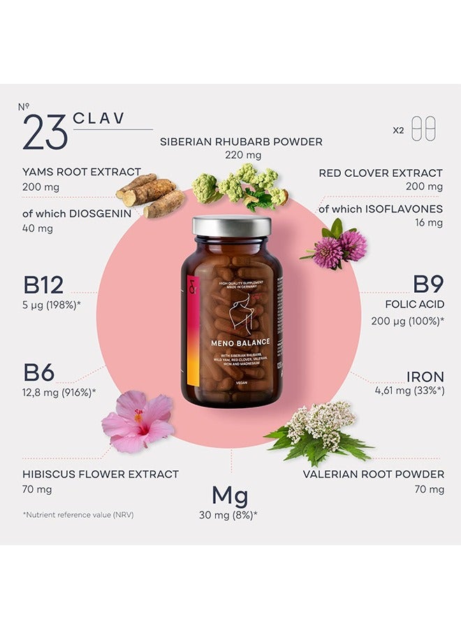 CLAV-الصحة مينو بالانس – توازن الهرمونات للنساء ,120 كبسولة - Image 3