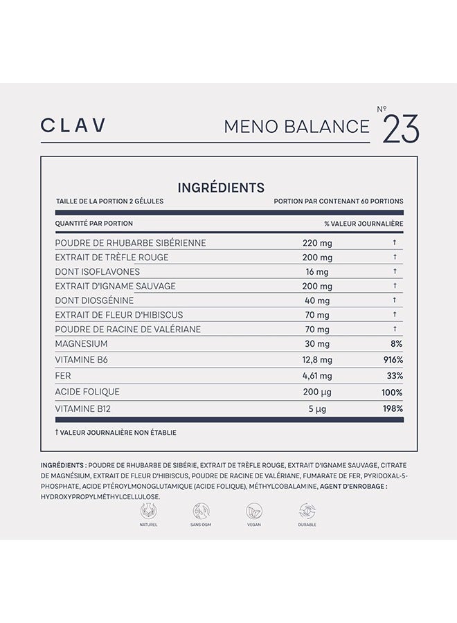 CLAV-الصحة مينو بالانس – توازن الهرمونات للنساء ,120 كبسولة - Image 4