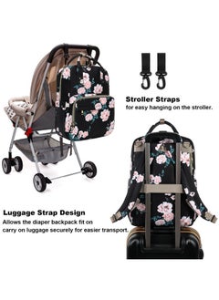 Kouxunt Floral Diaper Bag Backpack for Baby Girls Boys, Waterproof Maternity Nappy Backpacks with Stroller Straps Luggage Strap for Moms - pzsku/ZBB0761FBE697B7107B92Z/45/_/1737031350/34d5413a-48f1-4e89-8c33-19029dd535a9