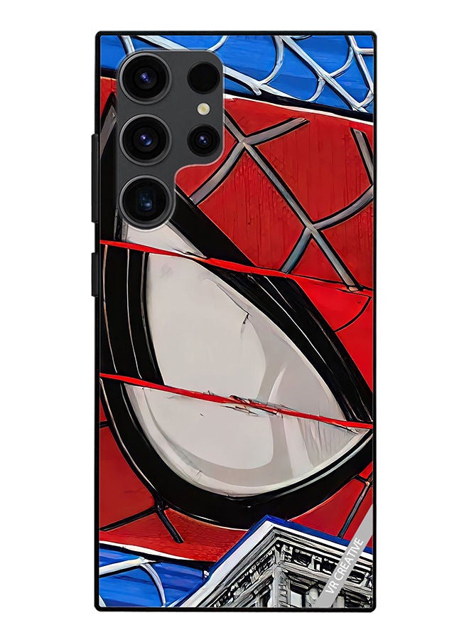 VR CREATIVE Protective Case Cover For Samsung Galaxy S23 Ultra 5G Spiderman Design Multicolour - Image 1