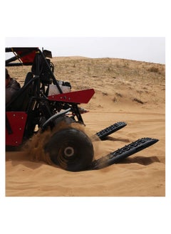 PENG GENERAL Recovery Traction Tracks Mat for 4X4 Off road Sand Snow Mud Track Tire Ladder Black Slim 4WD Set of 2  - Image 3