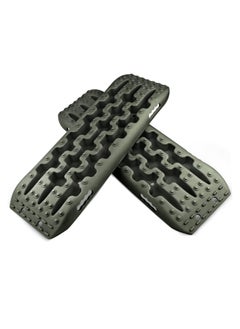 Recovery Traction Tracks Mat for 4X4 Off road Sand Snow Mud Track Tire Ladder Black Slim 4WD Set of 2