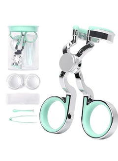 Contacts Lens Helper Contact Lens   Wearing Kits  Portable Contact Lens Insertion Wearing Aids with Tweezers Remover Tool Solution Case (Green)