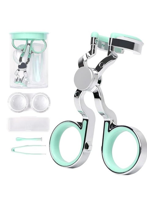 Contacts Lens Helper Contact Lens   Wearing Kits  Portable Contact Lens Insertion Wearing Aids with Tweezers Remover Tool Solution Case (Green)