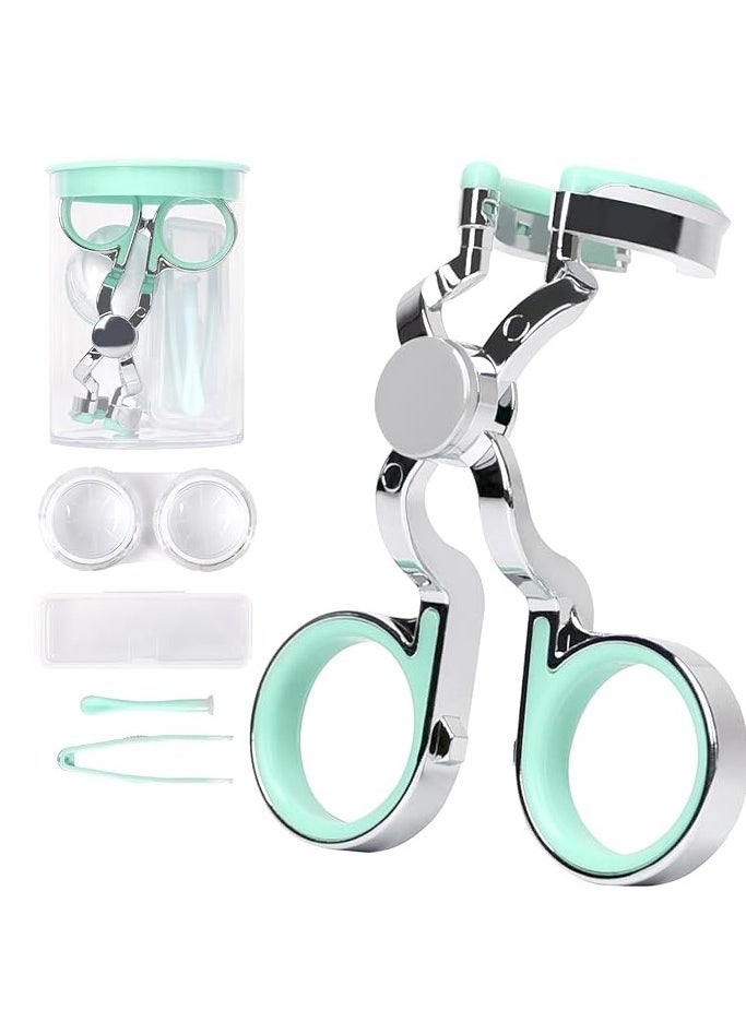 OASIS-TH - Contacts Lens Helper Contact Lens   Wearing Kits  Portable Contact Lens Insertion Wearing Aids with Tweezers Remover Tool Solution Case (Green) - Image 1