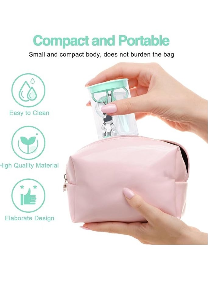 OASIS-TH - Contacts Lens Helper Contact Lens   Wearing Kits  Portable Contact Lens Insertion Wearing Aids with Tweezers Remover Tool Solution Case (Green) - Image 1