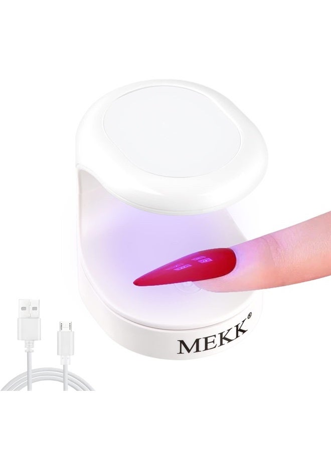 MEKK Mini UV Light for Gel Nails UV Light for Nails Innovative Nail Lamp 16W UV Nail Lamp Portable LED Nail Lamp Professional Nail Dryer for Nail Art Tools(White) - Image 1