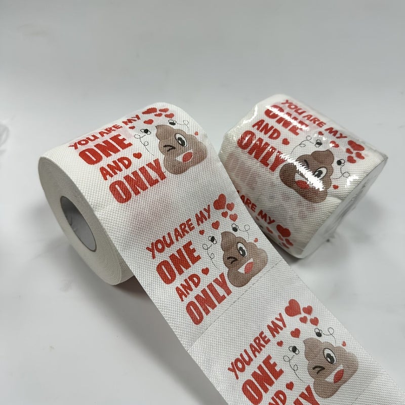 1 Roll B I Like Roses Funny Printed Toilet Paper for Valentine Gift - Image 5