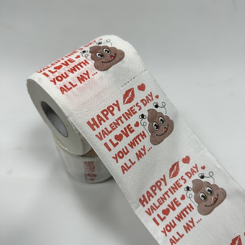 1 Roll B I Like Roses Funny Printed Toilet Paper for Valentine Gift - Image 3