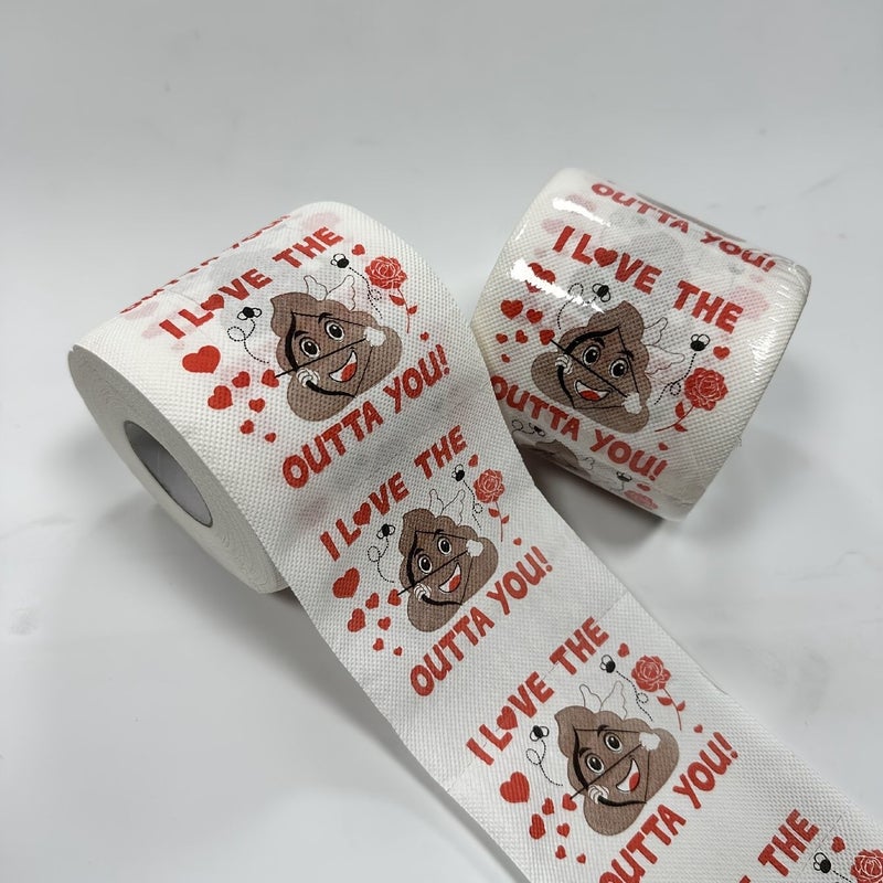 1 Roll B I Like Roses Funny Printed Toilet Paper for Valentine Gift - Image 4