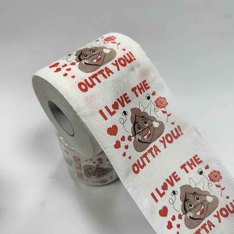 1 Roll B I Like Roses Funny Printed Toilet Paper for Valentine Gift - Image 1