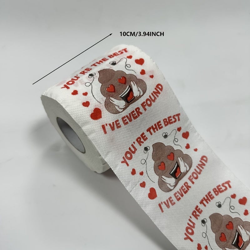 1 Roll B I Like Roses Funny Printed Toilet Paper for Valentine Gift - Image 2