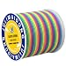 JULIMAIDONG 10mm Elastic Bracelet String Cord Crystal Stretch Bead Cord for Bracelets Jewelry Making Clear Stretchy Elastic String for Beading Transparent Thread 10MMRainbow165ft - Image 2
