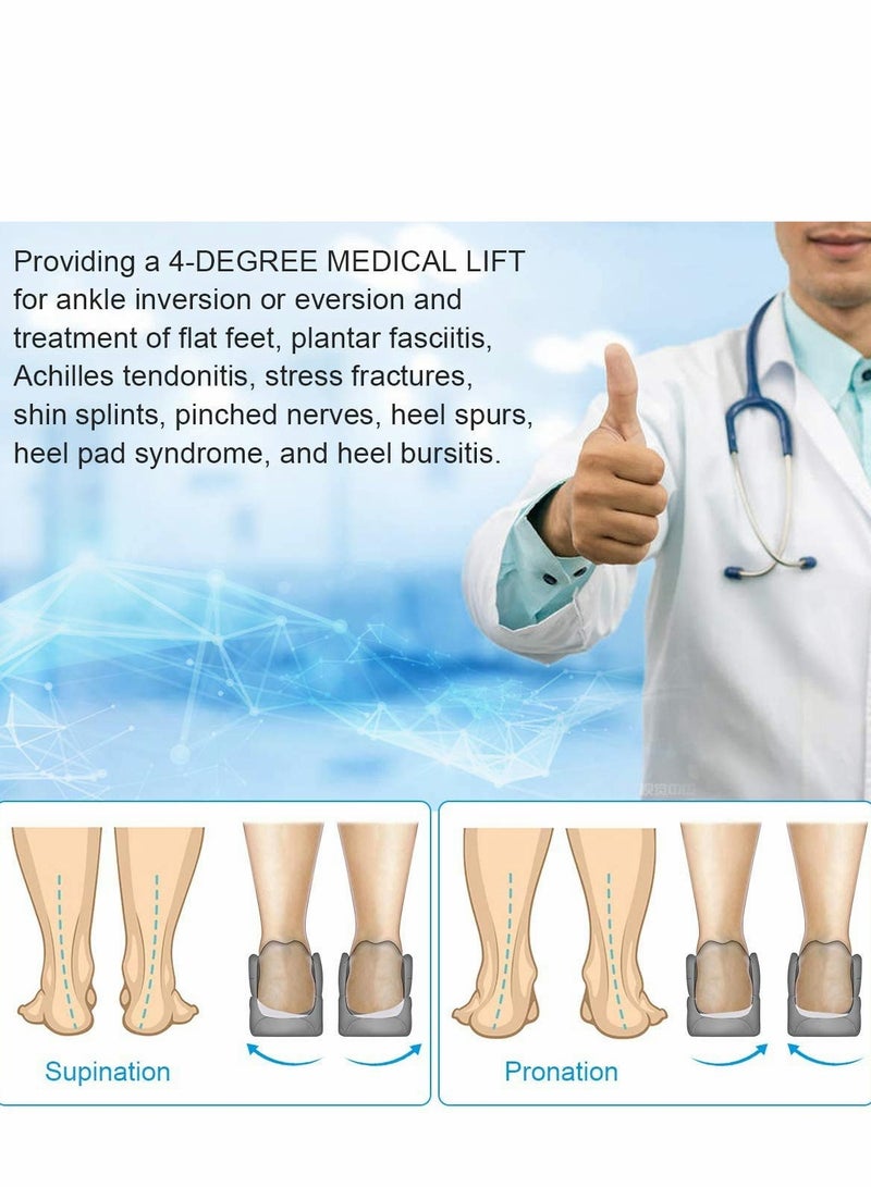 KASTWAVE Orthopedic Insoles, 4 Pairs for Men and Women, Medial &Lateral Heel Wedge Silicone Shoe Inserts, Height Increase Pad for Corrective Pronation, Supination, OX Type Leg - Image 5