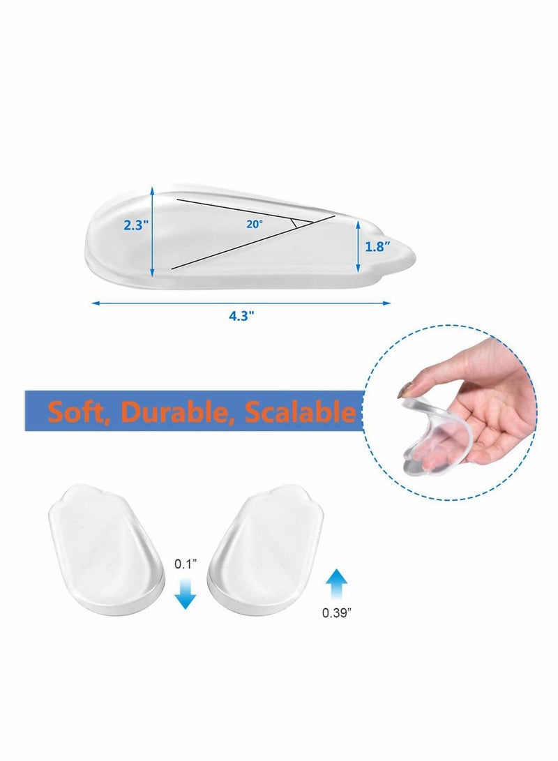 KASTWAVE Orthopedic Insoles, 4 Pairs for Men and Women, Medial &Lateral Heel Wedge Silicone Shoe Inserts, Height Increase Pad for Corrective Pronation, Supination, OX Type Leg - Image 3